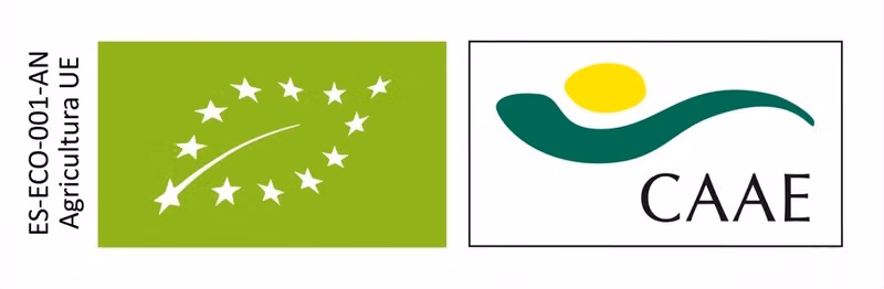Logotipo ecológico UE y marca CAAE ES-ECO-001-AN